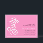 Modern Rosa och vitt skript 60:e födelsedagen Inbjudningar<br><div class="desc">Modern Roligt Rosa och vitskript 60:e födelsedagsinbjudan Dina gäster vet att det här blir ett speciellt party genom att bara tittar på inbjudan!</div>