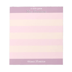 Modern Rosa Office School Teacher Mamma Student No Anteckningsblock
