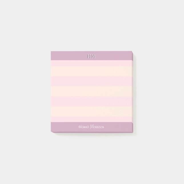 Modern Rosa Office School Teacher Mamma Student Post-it Block (Framsida)
