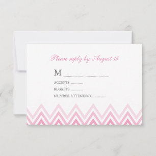 Modern Rosa Ombre Chevrons-svarskort OSA Kort