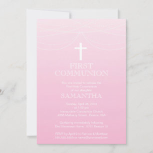 Modern Rosa Ombre Garland Kor Inbjudningar