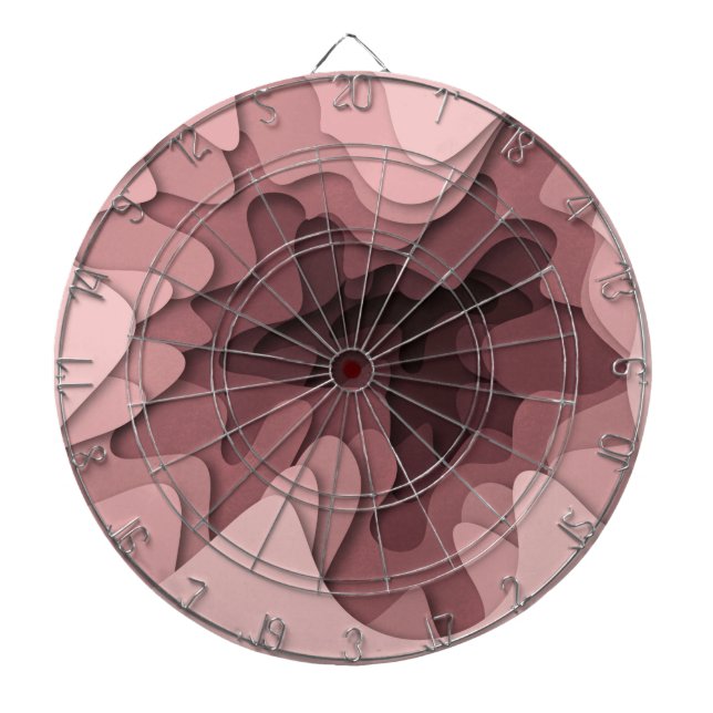 Modern Rosa Ombre Girlaktig Darttavla (Framsidan)