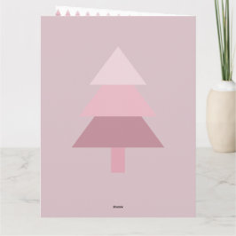 Modern Rosa Ombre Julgran Mönster Kort