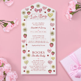 Modern Rosa Par Babyshower för Par med Valentinste