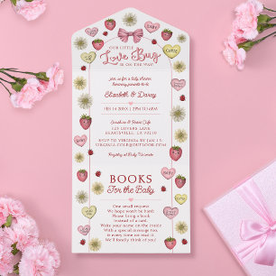 Modern Rosa Par Babyshower för Par med Valentinste