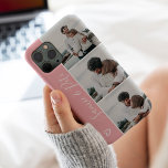 Modern rosa par namn 3-fotosamlingsnät<br><div class="desc">Modern dammig rosa par namn 4-fotonätverk,  perfekt för ett par eller bästa vänner.</div>