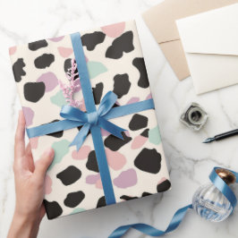 Modern Rosa Pastel Leopard Spots Presentpapper