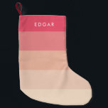 Modern Rosa pastel rand Liten Julstrumpa<br><div class="desc">Ta med dig några bra gamla julstrumpor,  uppdaterade med modern design!</div>