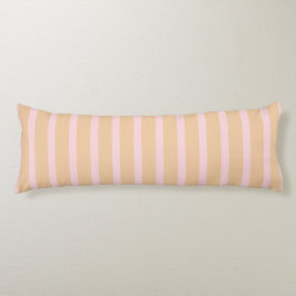 Modern Rosa Peach Taffy Stripe Kroppskudde