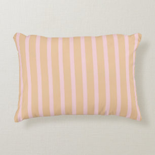 Modern Rosa Peach Taffy Stripe Prydnadskudde