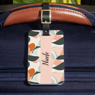 Modern Rosa Personlig-bagagemärke Bagagebricka