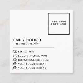 Modern Rosa Red | Checker Checkboard Din Logotyp Fyrkantigt Visitkort