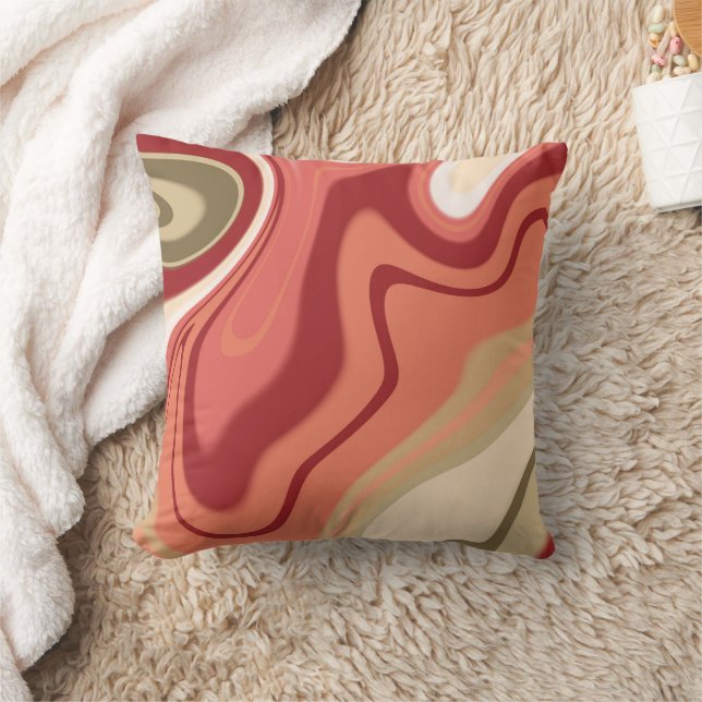 Modern Rosa Red Rainbow Personlig Girly Kudde (Filt)