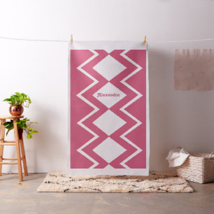 Modern Rosa Retro Personlig Fabric Tyg