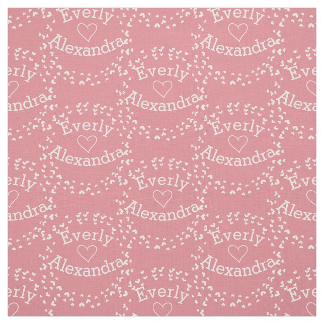 Modern Rosa Retro Personlig Fabric Tyg (Provkarta)