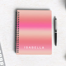 Modern Rosa Rodnad Ros Ombre Gradient Personlig