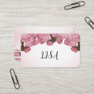 Modern rosa ros-design visitkort