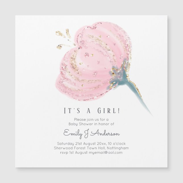 Modern Rosa ros Glitter är en liten babyskabb för  (Framsida)