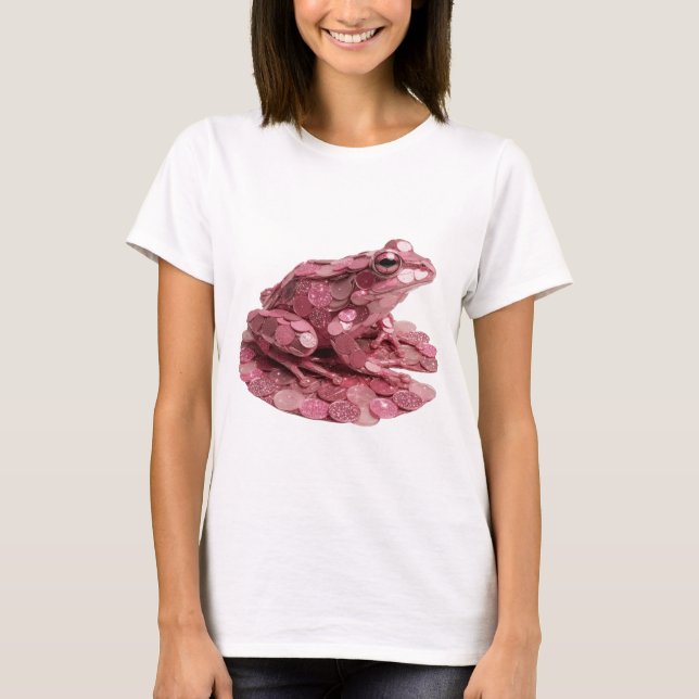 Modern Rosa ROSK FROSK Design T Shirt (Framsida)