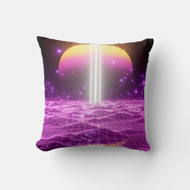 Modern rosa sci fi pop sci sci3 kudde (Framsida)