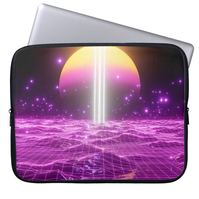 Modern rosa sci fi pop sci sci3 laptop fodral (Framsidan)