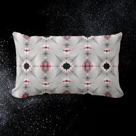 Modern Rosa Silver Grått Fractal Mönster Lumbarkudde