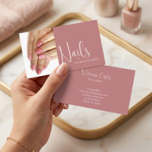 Modern Rosa Skrift Foto Nagelkonst Salong