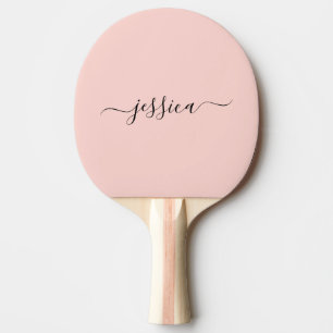 Modern rosa-skript namn pingisracket