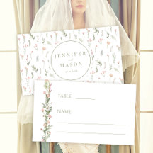 Modern rosa, , små blommor bröllop-platskort