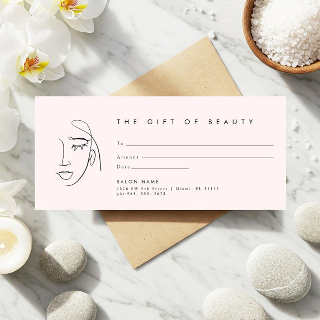 Modern Rosa Spa Salon eller Services Gift Card (Skapare uppladdad)