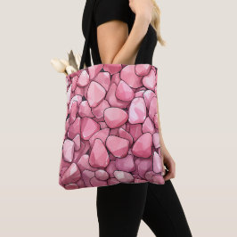 Modern Rosa Stones Shopping bag Tygkasse