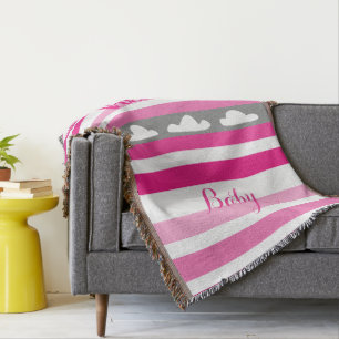 Modern Rosa-stripe i Personligen hej baby Mysfilt