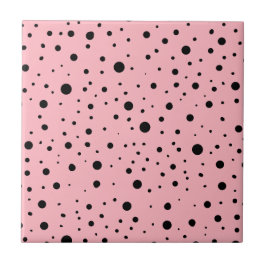Modern Rosa & Svart Dekor | Rosa Dekorativa Kakelplatta