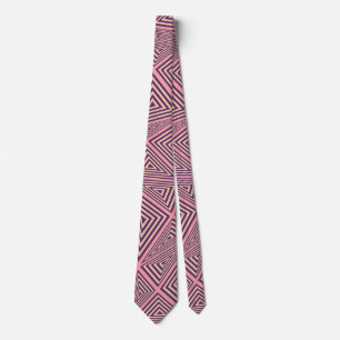 Modern Rosa & svart Geometric Mönster Manar Slips