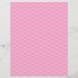 Modern Rosa Svart Japansk Våg Scrapbookpapper
