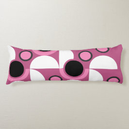 Modern rosa, svart och grått i mitten av århundrad kroppskudde