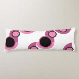 Modern rosa, svart och grått i mitten av århundrad kroppskudde