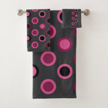 Modern rosa-, svartvitt- och grått-punkter i mitte