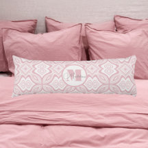 Modern Rosa Swirl Mönster w/ Initial