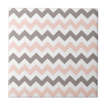 Modern  Rosa Taupe Chevron