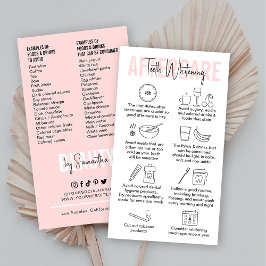 Modern Rosa Teeth Whitening Aftercare Instructions Visitkort