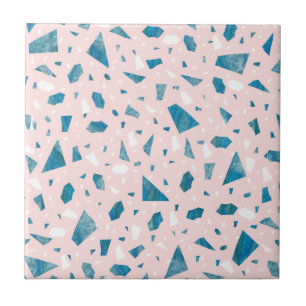 Modern rosa terrazzo mosaik kakelplatta