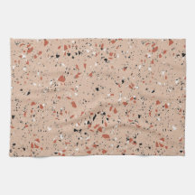 Modern Rosa Terrazzo Skriv ut Mönster