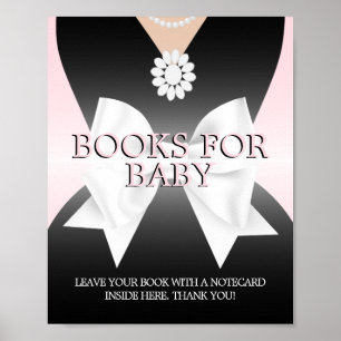 Modern Rosa Tiffany Bokar for Baby Shower Sign Poster