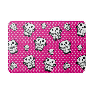 Modern Rosa Tjejig Kawaii Söt Panda Björn Prickig Badrumsmatta