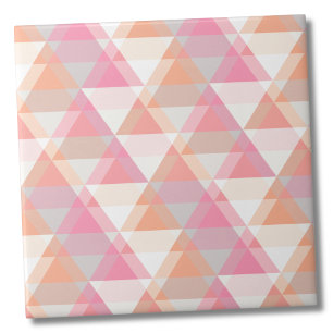 Modern Rosa Triangle Mönster Kakelplatta