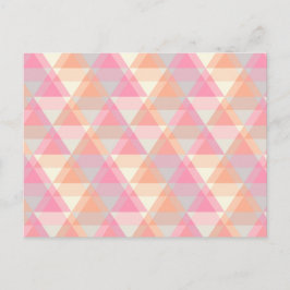 Modern Rosa Triangle Mönster Vykort