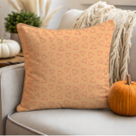 Modern Rosa Triangles på Orange Kudde
