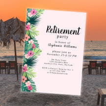 Modern Rosa Tropical Flower Pension Party