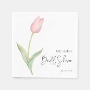 Modern Rosa Tulip Solo Möhippa Cocktail Pappersservett